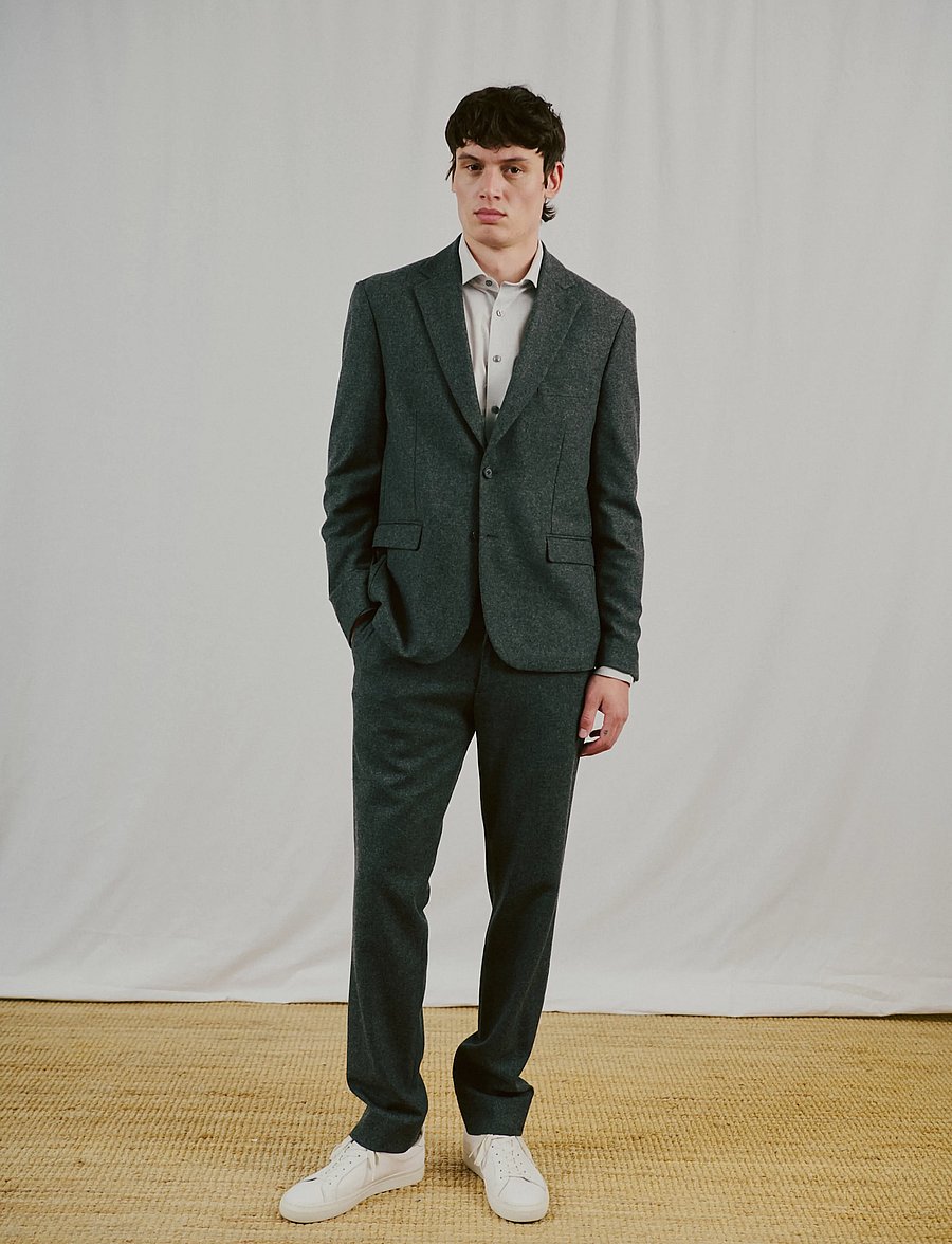 Bruun & Stengade - BS Macron Classic Fit Blazer - single breasted blazers - grey - 4
