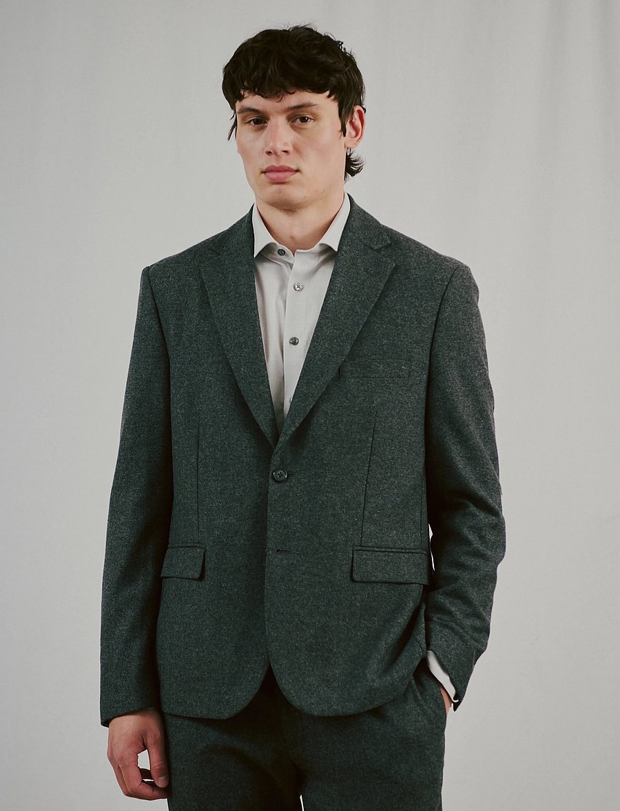 Bruun & Stengade - BS Macron Classic Fit Blazer - single breasted blazers - grey - 0