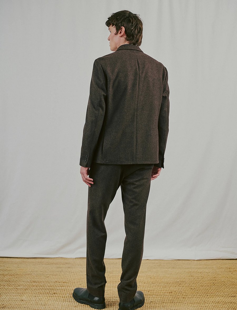 Bruun & Stengade - BS Melliw Classic Fit Suit Pants - Ülikonnapüksid - brown - 3