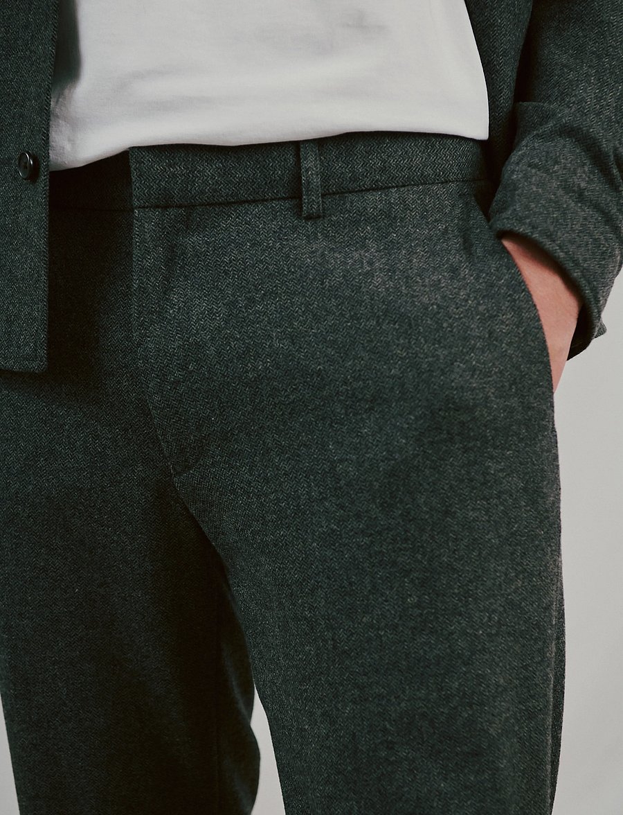 Bruun & Stengade - BS Melliw Classic Fit Suit Pants - Ülikonnapüksid - grey - 4