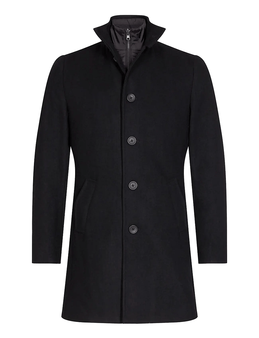 Bruun & Stengade - BS Ontario Slim Fit Coat - winterjacken - black - 1