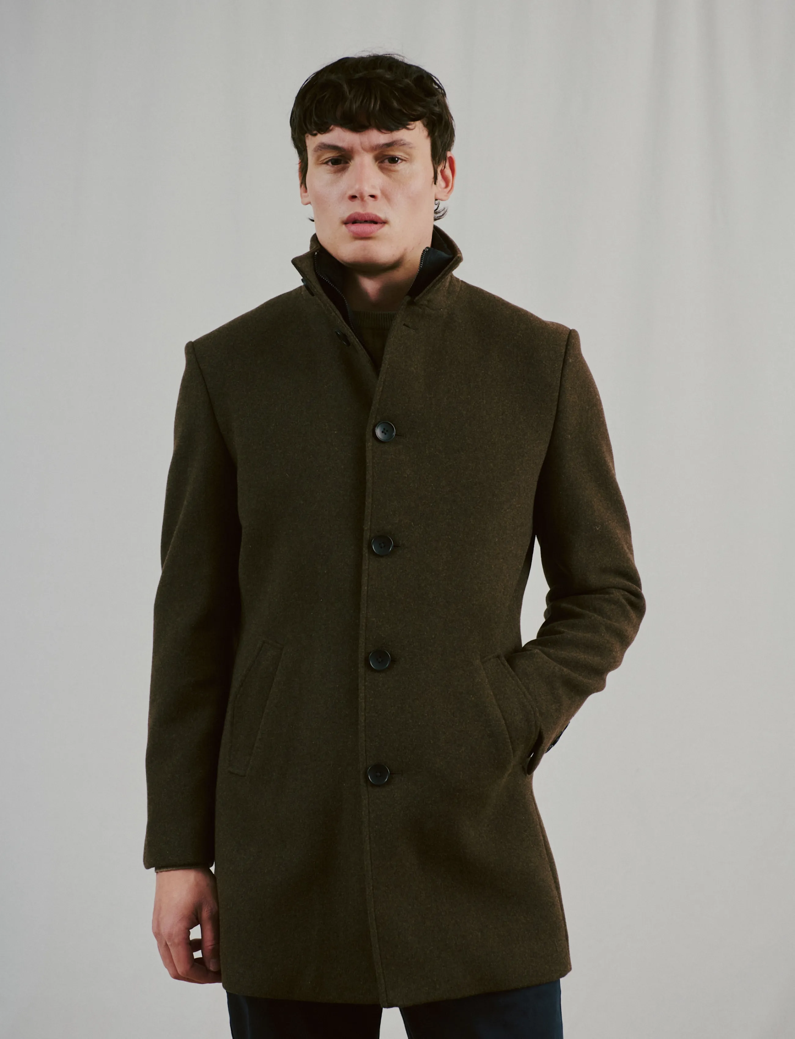 Bruun & Stengade - BS Ontario Slim Fit Coat - talvejoped - brown - 3