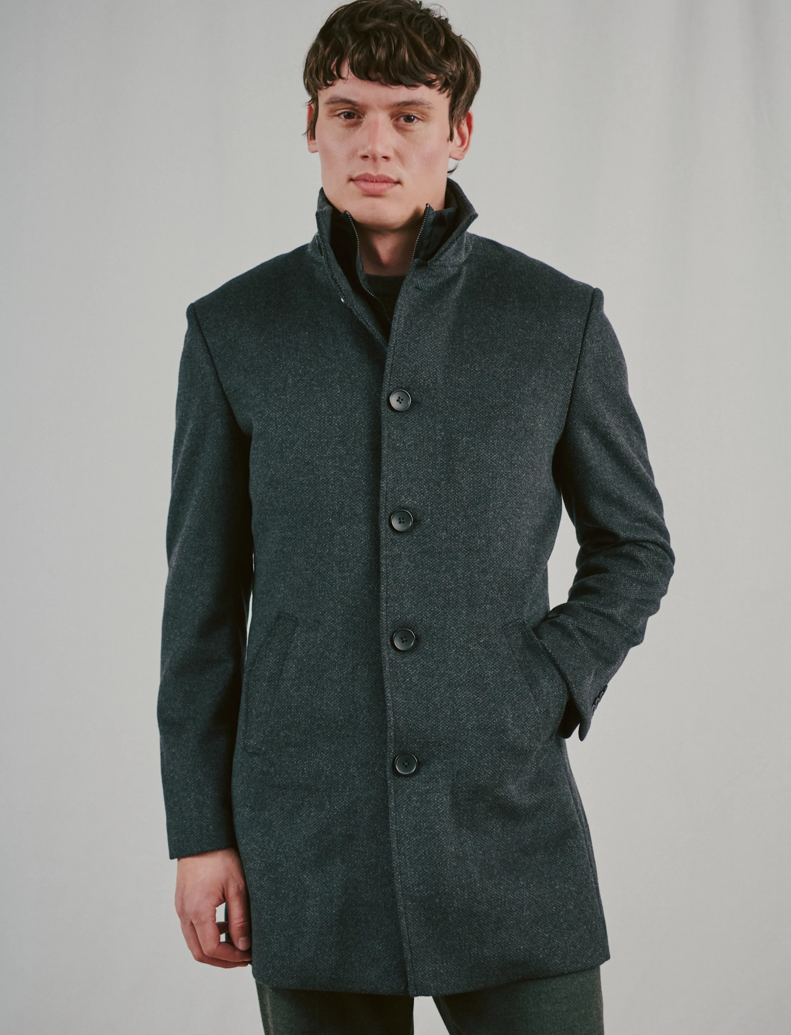 Bruun & Stengade - BS Ontario Slim Fit Coat - winterjacken - dark grey - 3