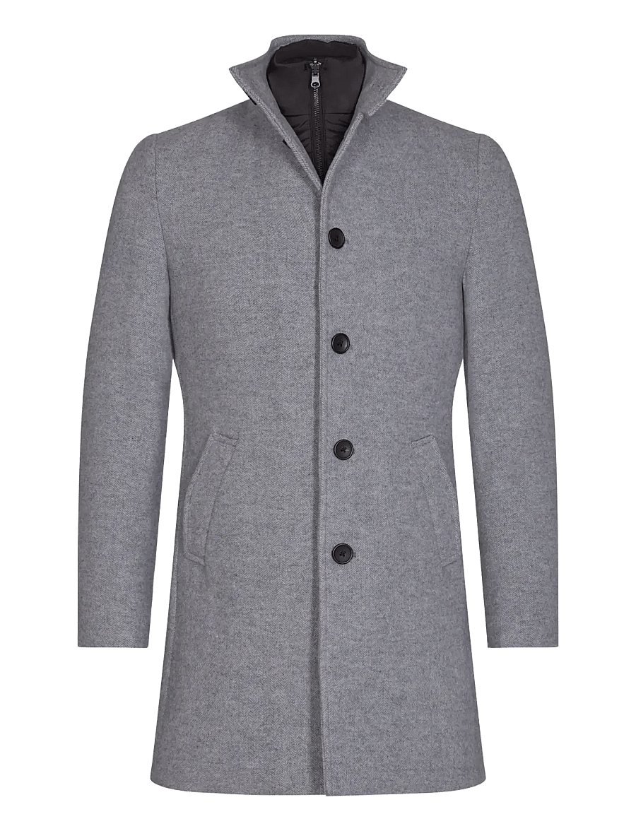 Bruun & Stengade - BS Ontario Slim Fit Coat - winterjacken - light grey - 1