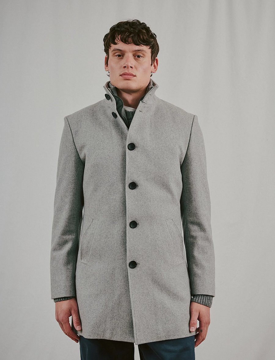 Bruun & Stengade - BS Ontario Slim Fit Coat - winterjacken - light grey - 0