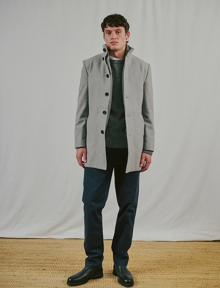 Bruun & Stengade - BS Ontario Slim Fit Coat - winterjacken - light grey - 4