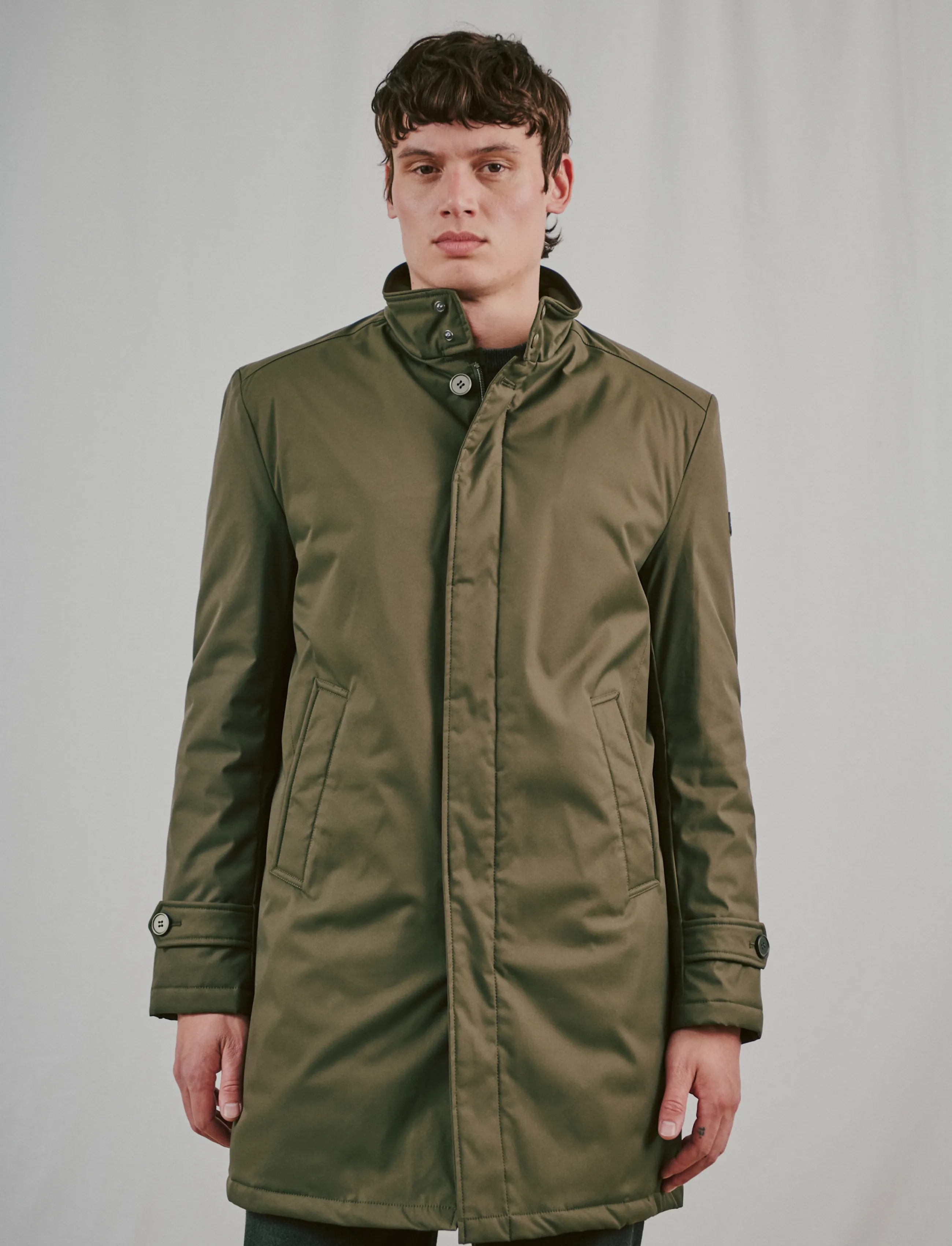 Bruun & Stengade BS Bedford Slim Fit Coat - Sulejoped - ARMY / khaki/green