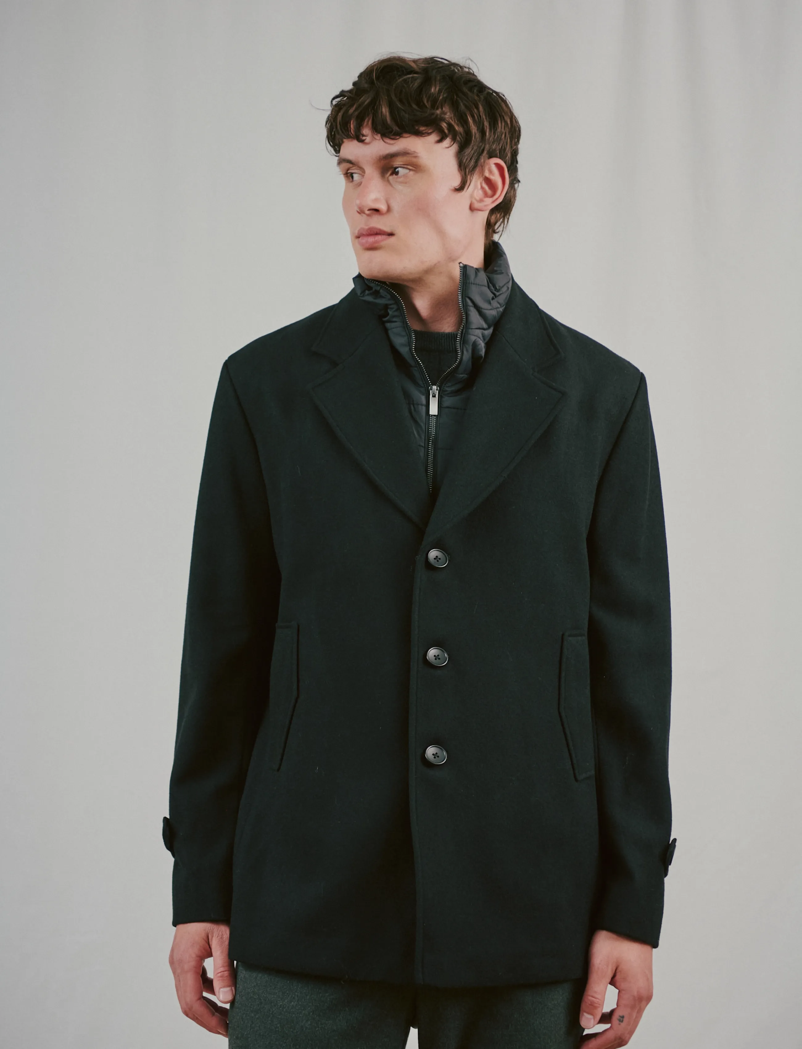 Bruun & Stengade BS Northland Regular Fit Coat - Outerwear - BLACK / black