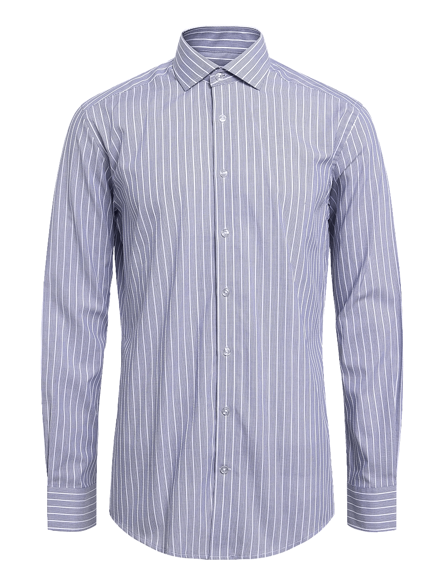Bruun & Stengade - BS Reuter Slim Fit Shirt - gestreifte hemden - navy - 0