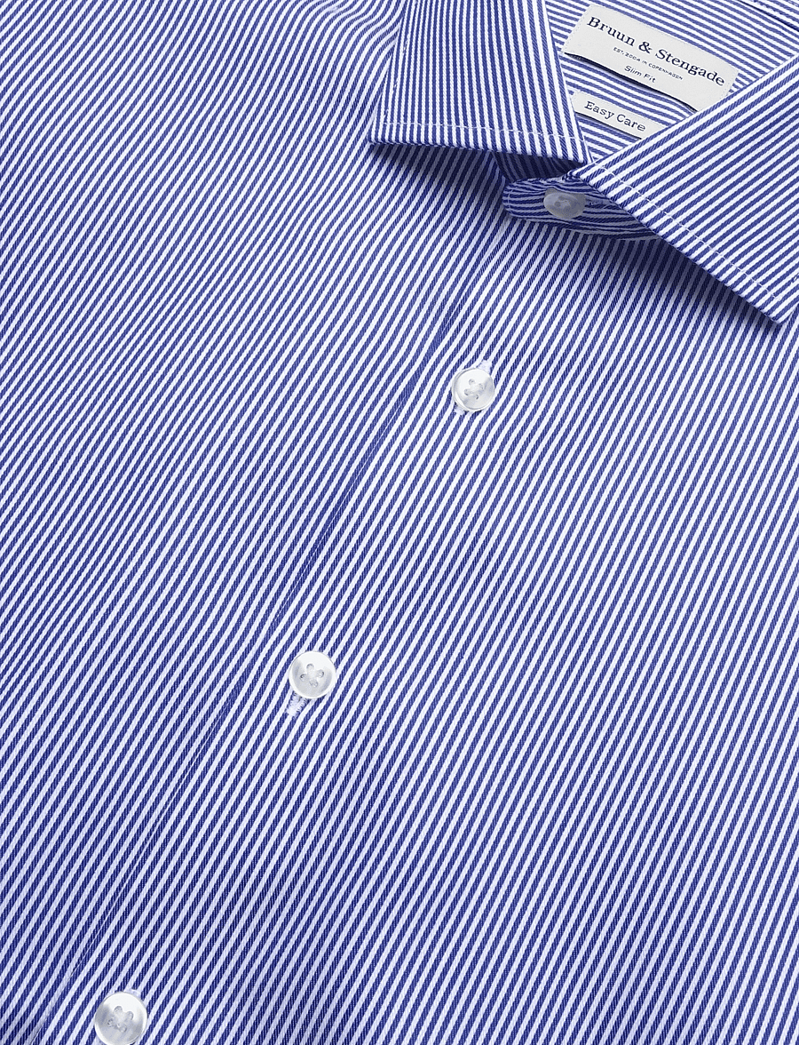 Bruun & Stengade - BS Ferrante Slim Fit Shirt - triibulised särgid - navy - 5