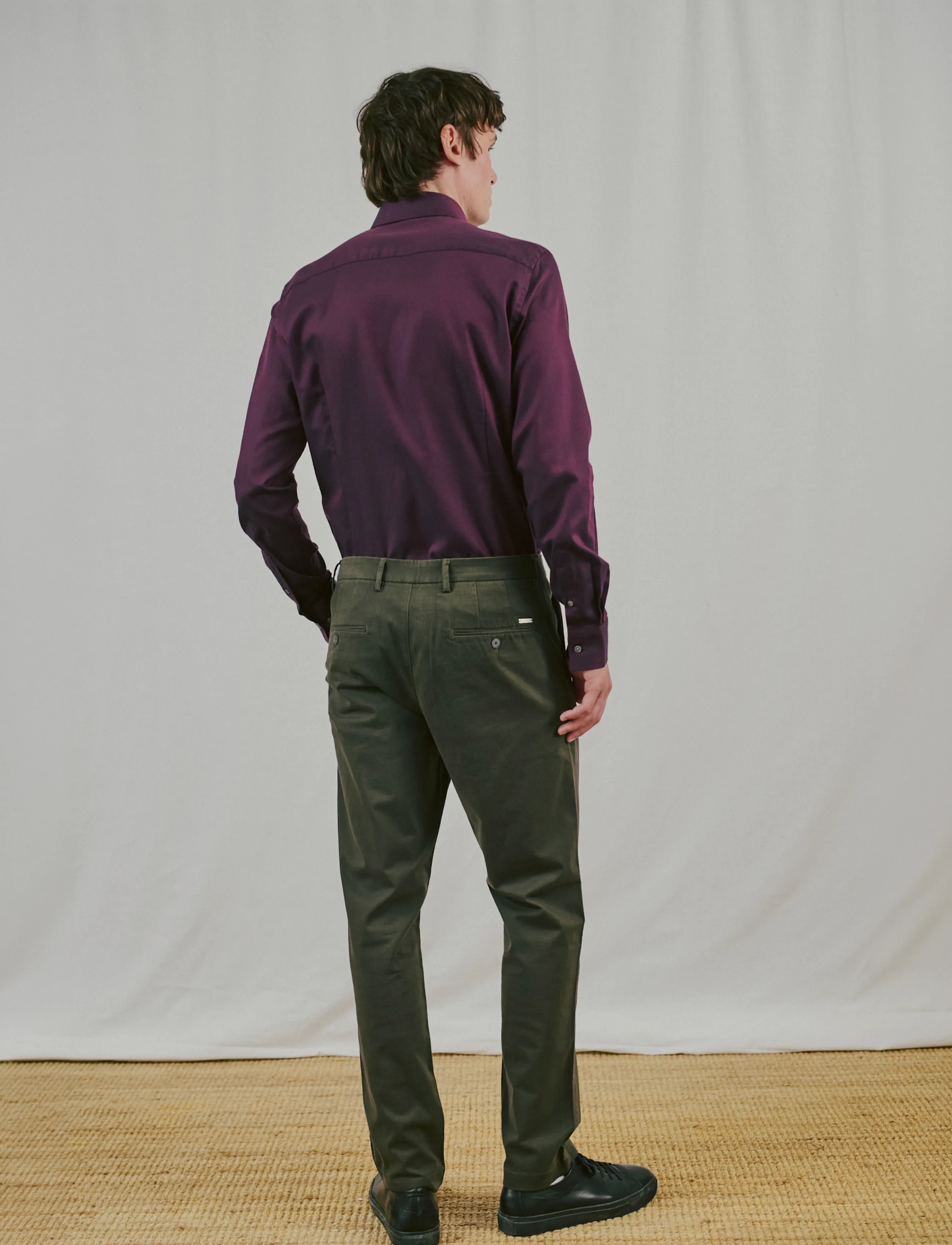 Bruun & Stengade - BS Hvang Slim Fit Shirt - ametlikud särgid - bordeaux - 3