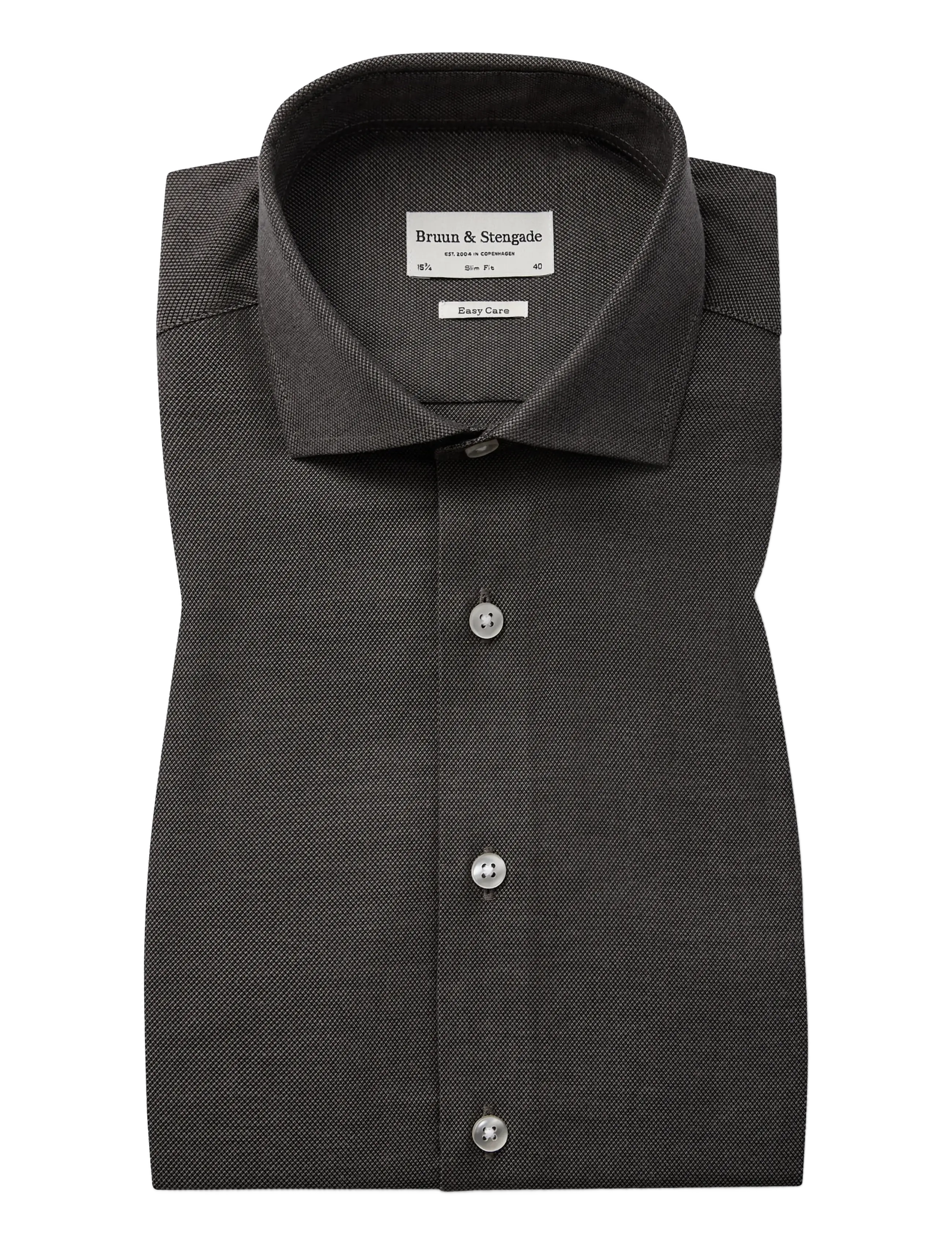 Bruun & Stengade BS Osemann Slim Fit Shirt - Looks for less - DARK GREY / grey