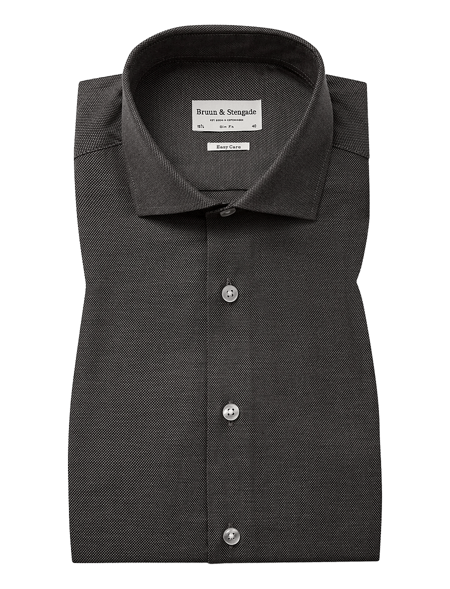 Bruun & Stengade - BS Osemann Slim Fit Shirt - dark grey - 0