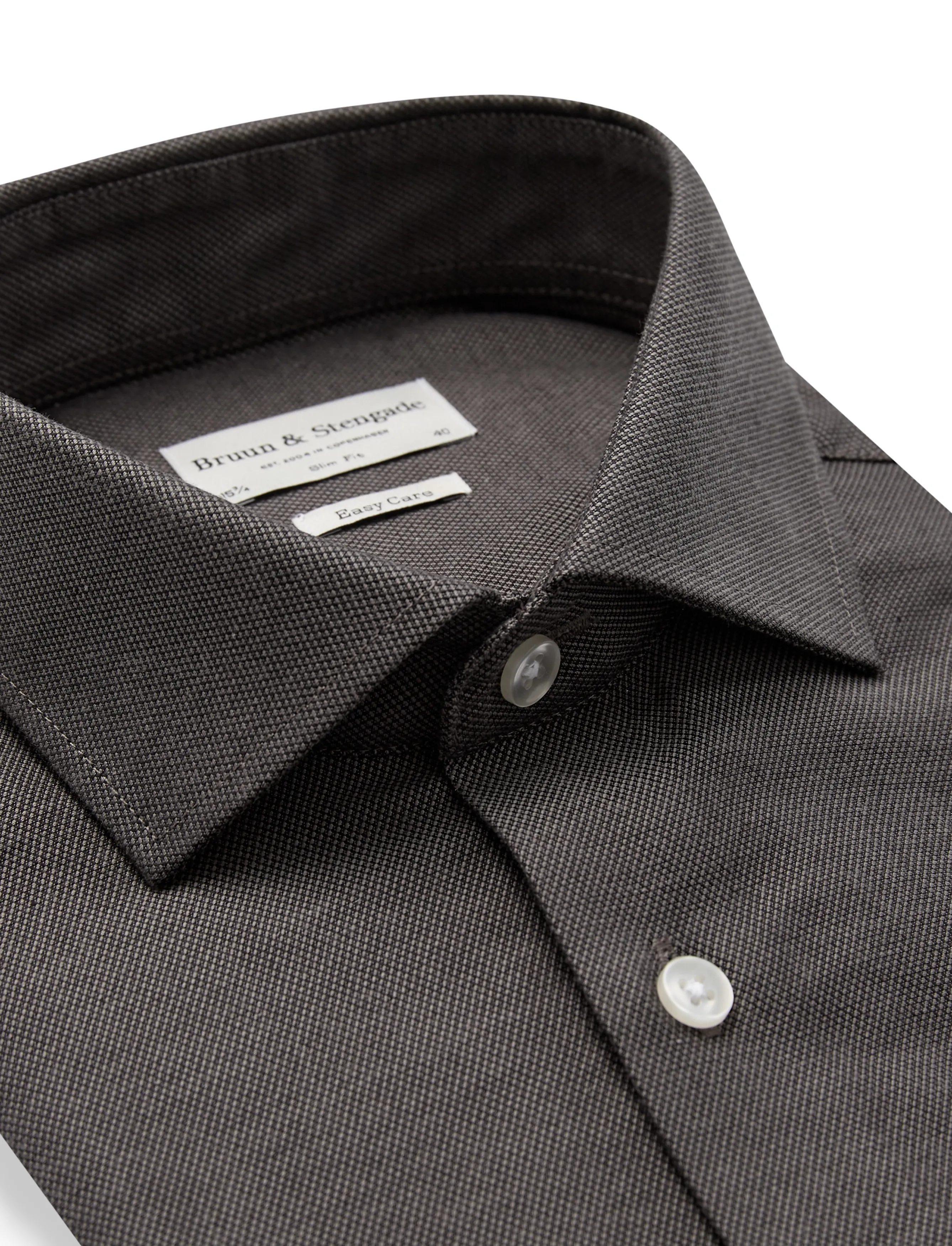 Bruun & Stengade - BS Osemann Slim Fit Shirt - dark grey - 1