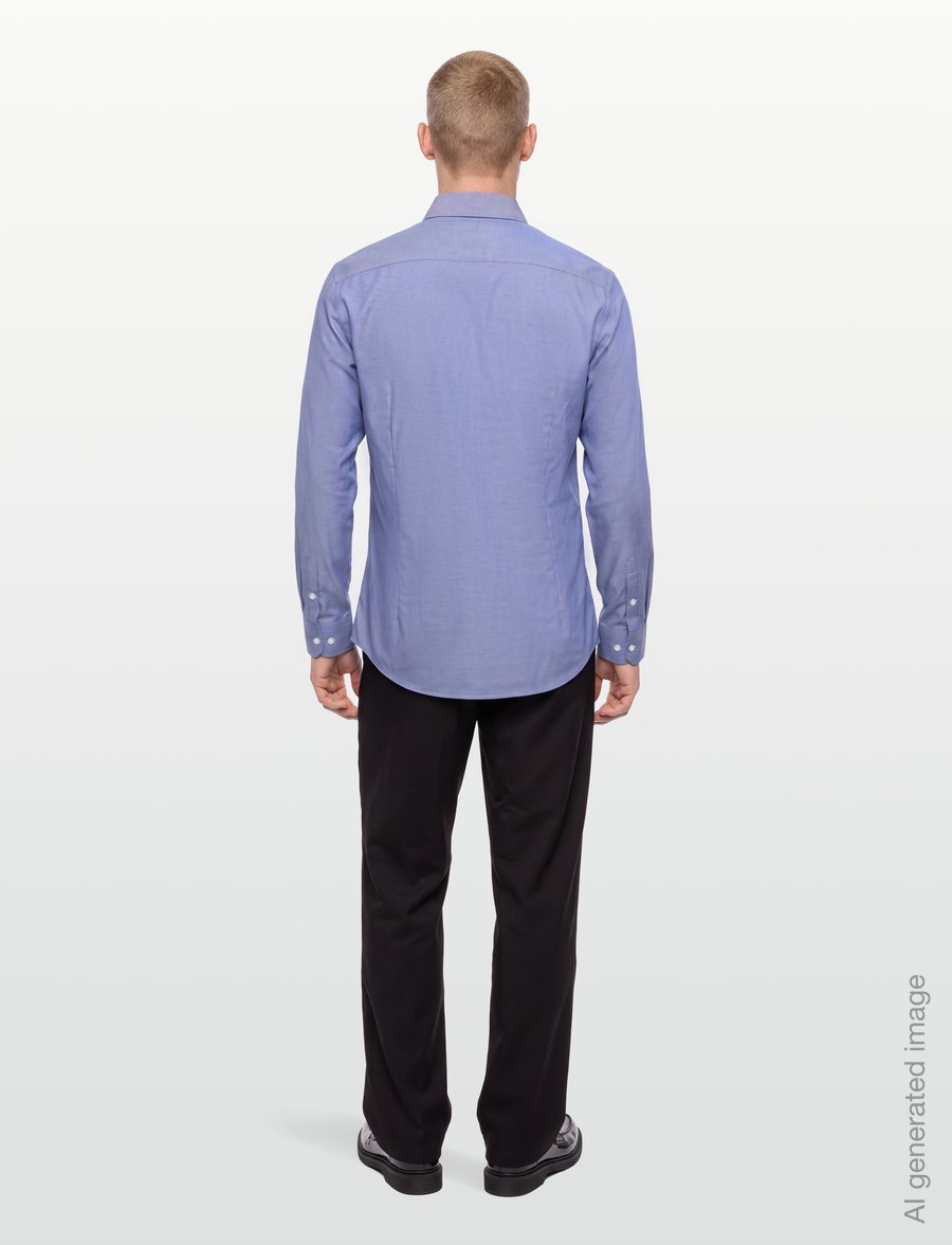 Bruun & Stengade - BS Guillou Slim Fit Shirt - kostymskjortor - navy - 4