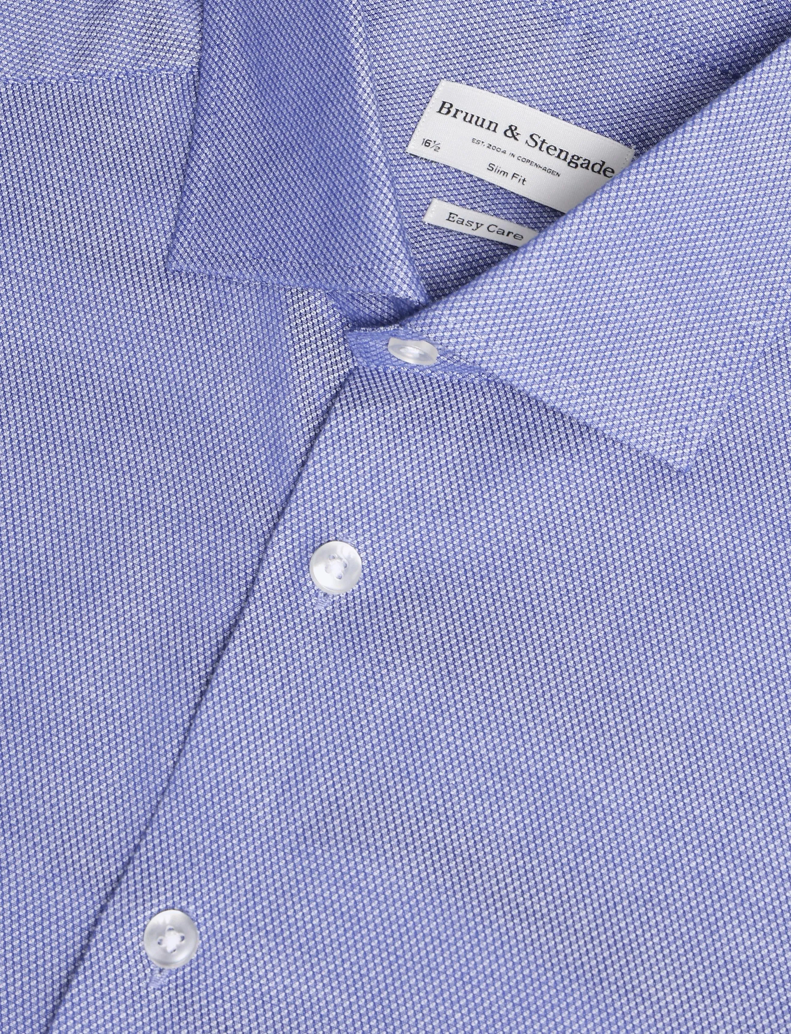 Bruun & Stengade - BS Guillou Slim Fit Shirt - ametlikud särgid - navy - 2