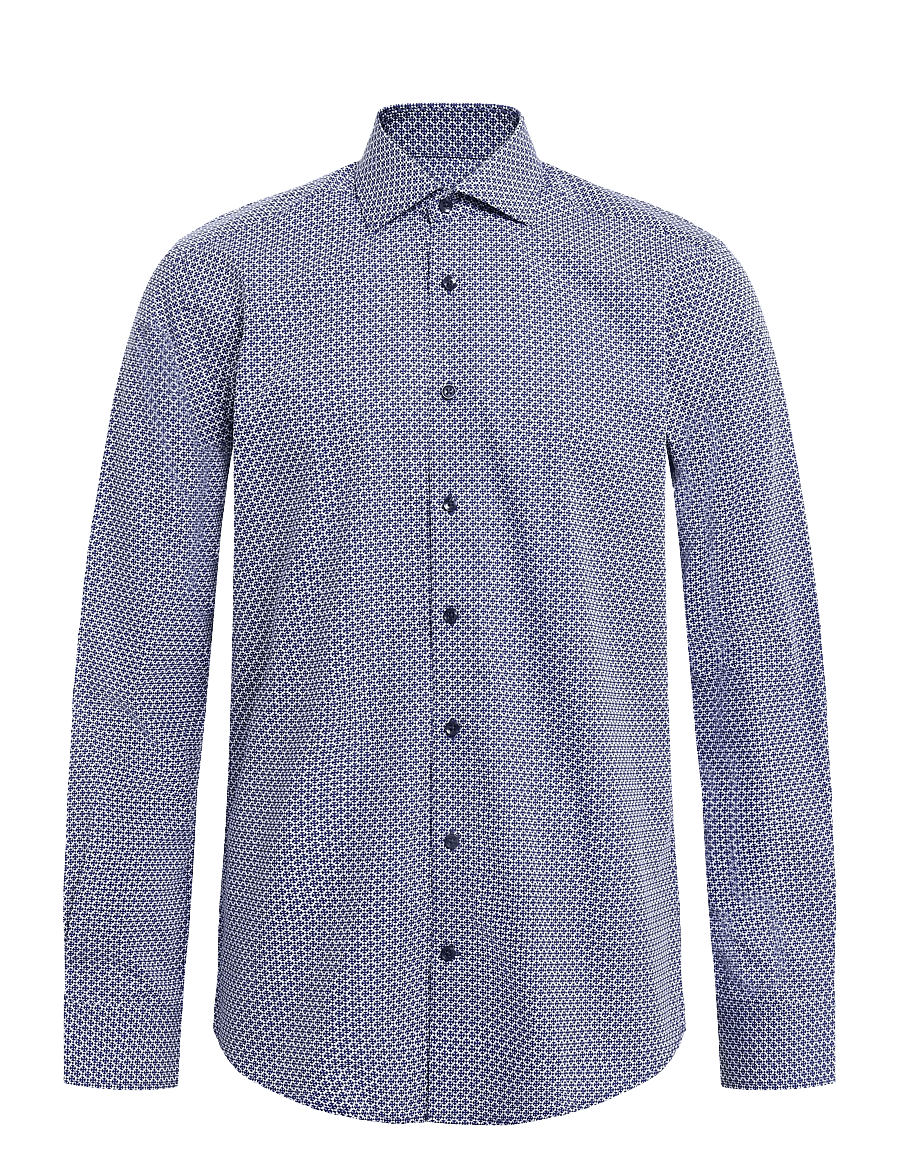 Bruun & Stengade - BS Follett Slim Fit Shirt - gemusterte hemden - navy - 1