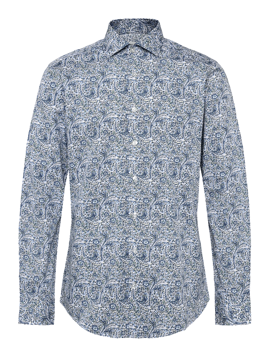 Bruun & Stengade - BS Uthaug Slim Fit Shirt - mustriga särgid - navy - 1