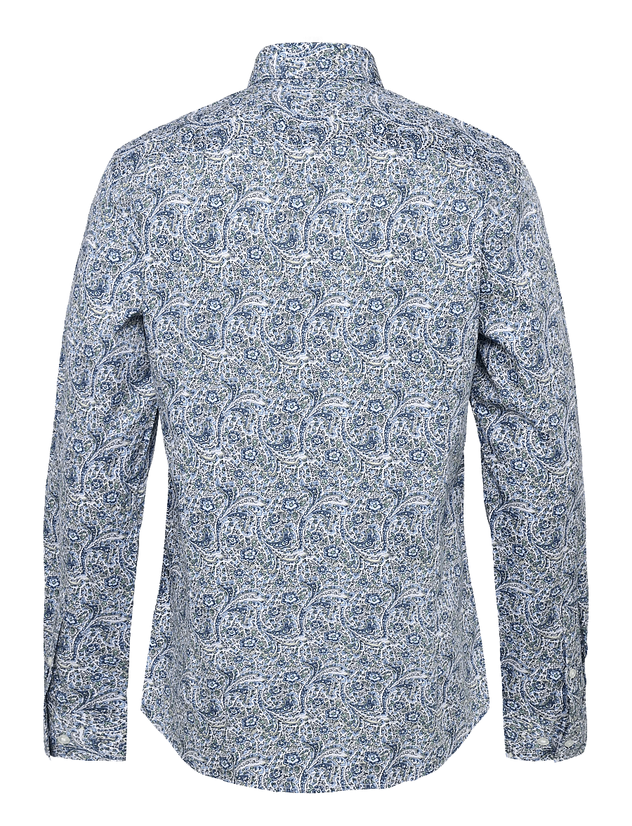 Bruun & Stengade - BS Uthaug Slim Fit Shirt - mustriga särgid - navy - 2