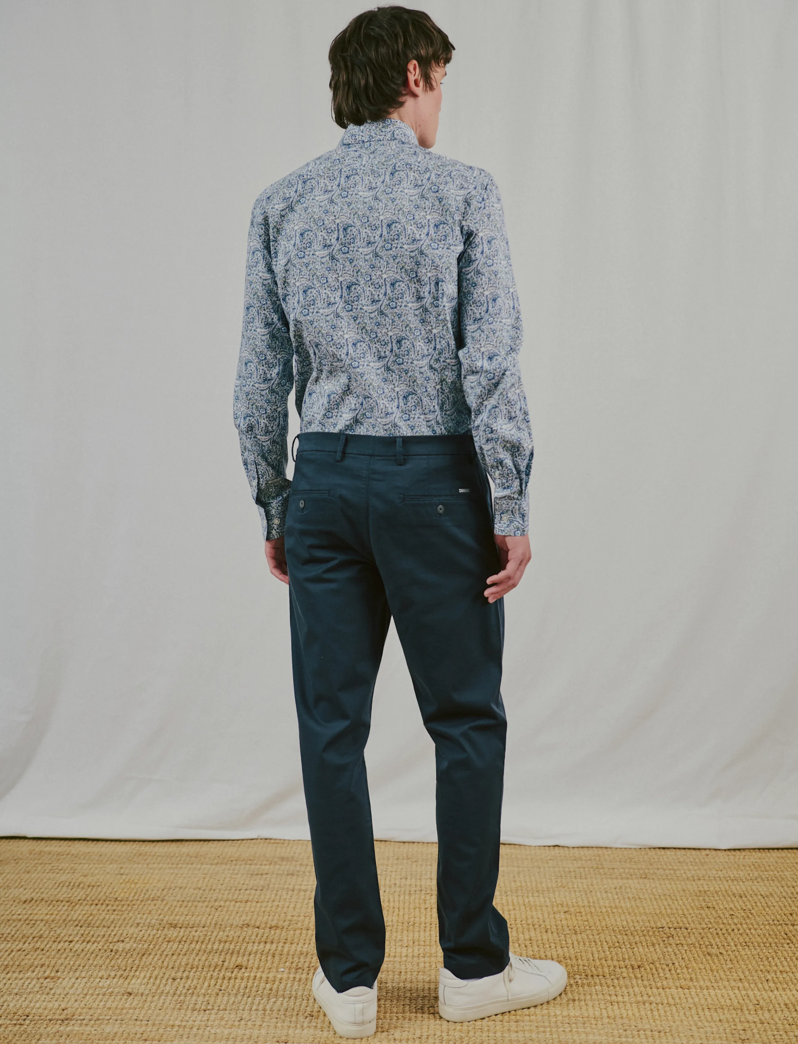 Bruun & Stengade BS Uthaug Slim Fit Shirt - Riided - NAVY / navy
