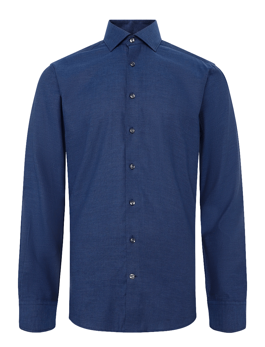 Bruun & Stengade - BS Joff Slim Fit Shirt - kostymskjortor - navy - 1