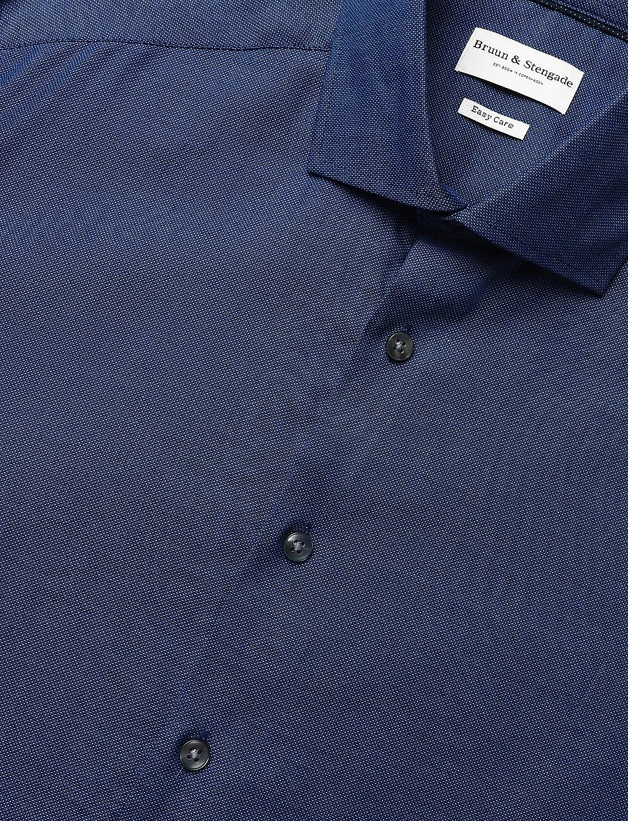 Bruun & Stengade - BS Joff Slim Fit Shirt - kostymskjortor - navy - 5