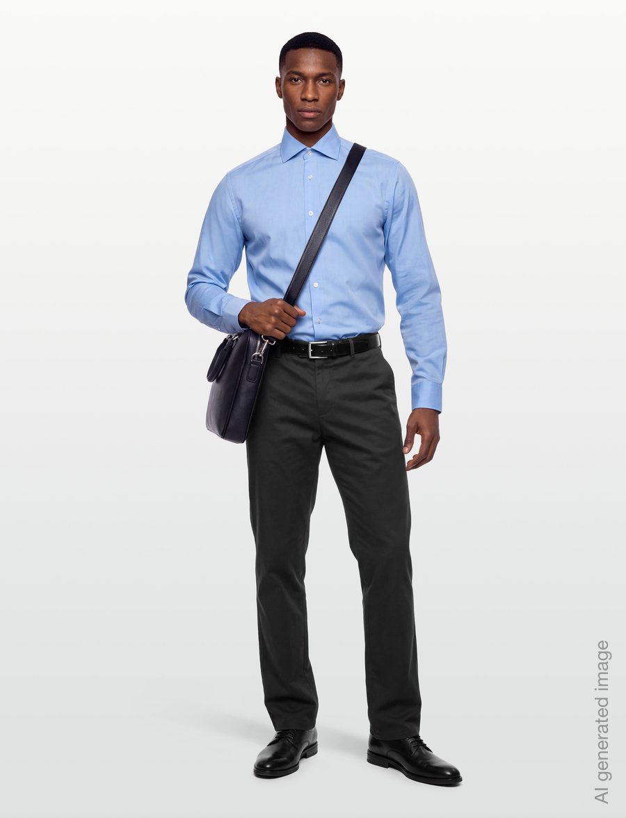 Bruun & Stengade - BS Prehn Slim Fit Shirt - muodolliset kauluspaidat - light blue - 0