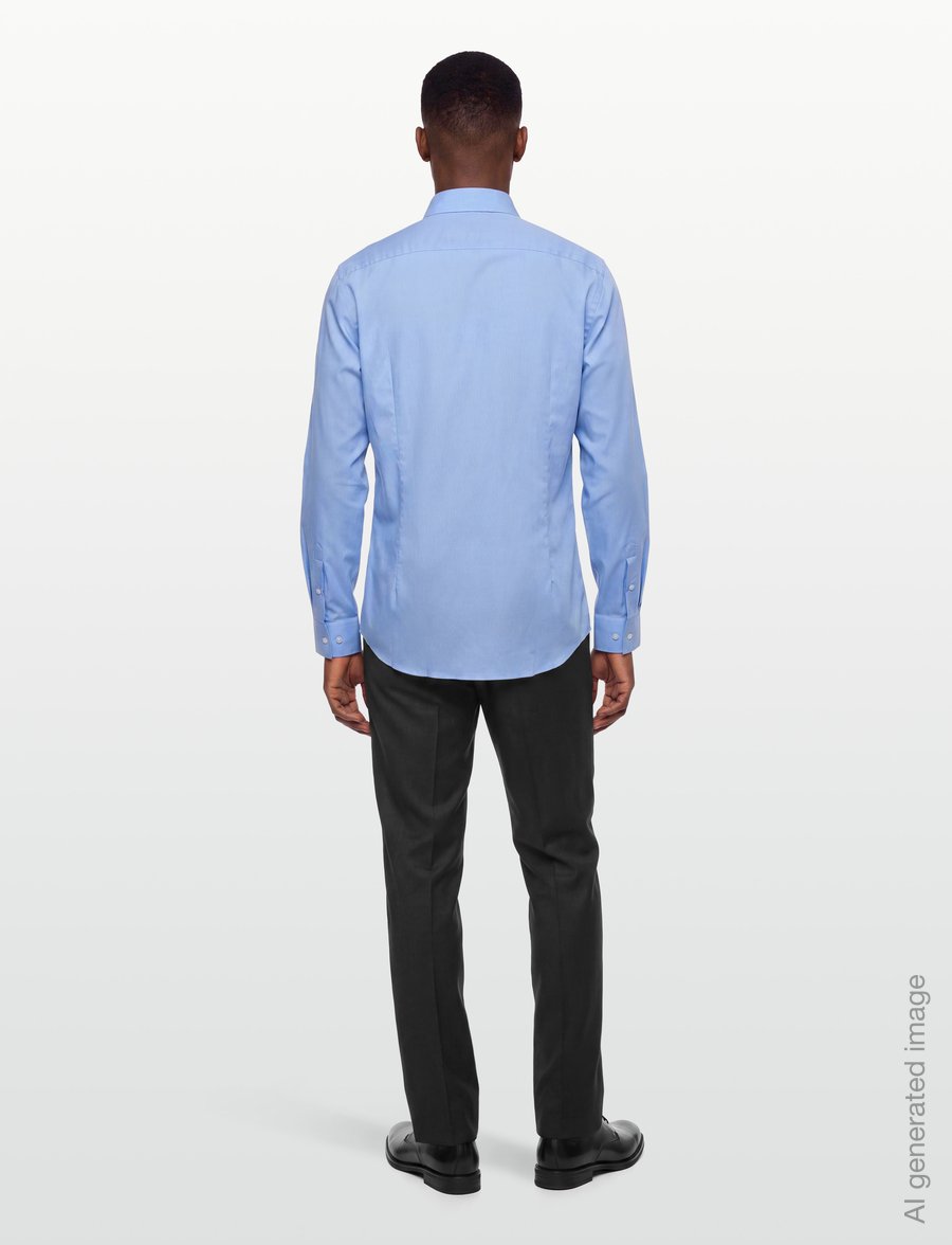 Bruun & Stengade - BS Prehn Slim Fit Shirt - muodolliset kauluspaidat - light blue - 4