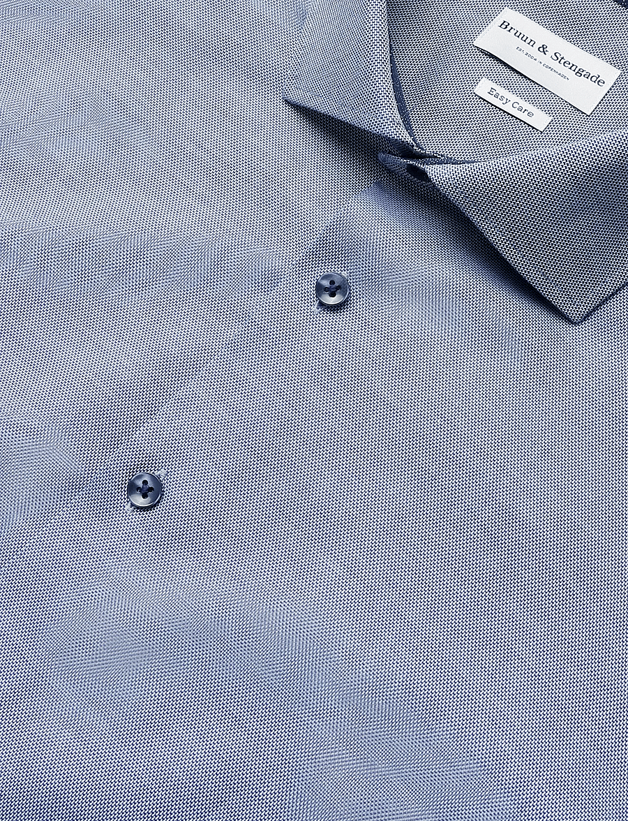 Bruun & Stengade - BS Fupz Slim Fit Shirt - kostymskjortor - navy - 5