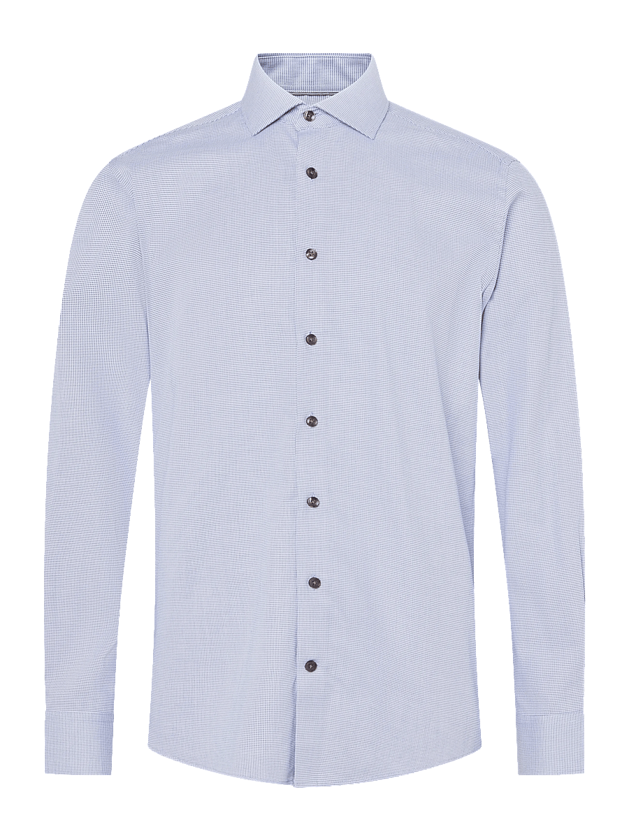 Bruun & Stengade - BS Adler Slim Fit Shirt - kostymskjortor - light blue - 0