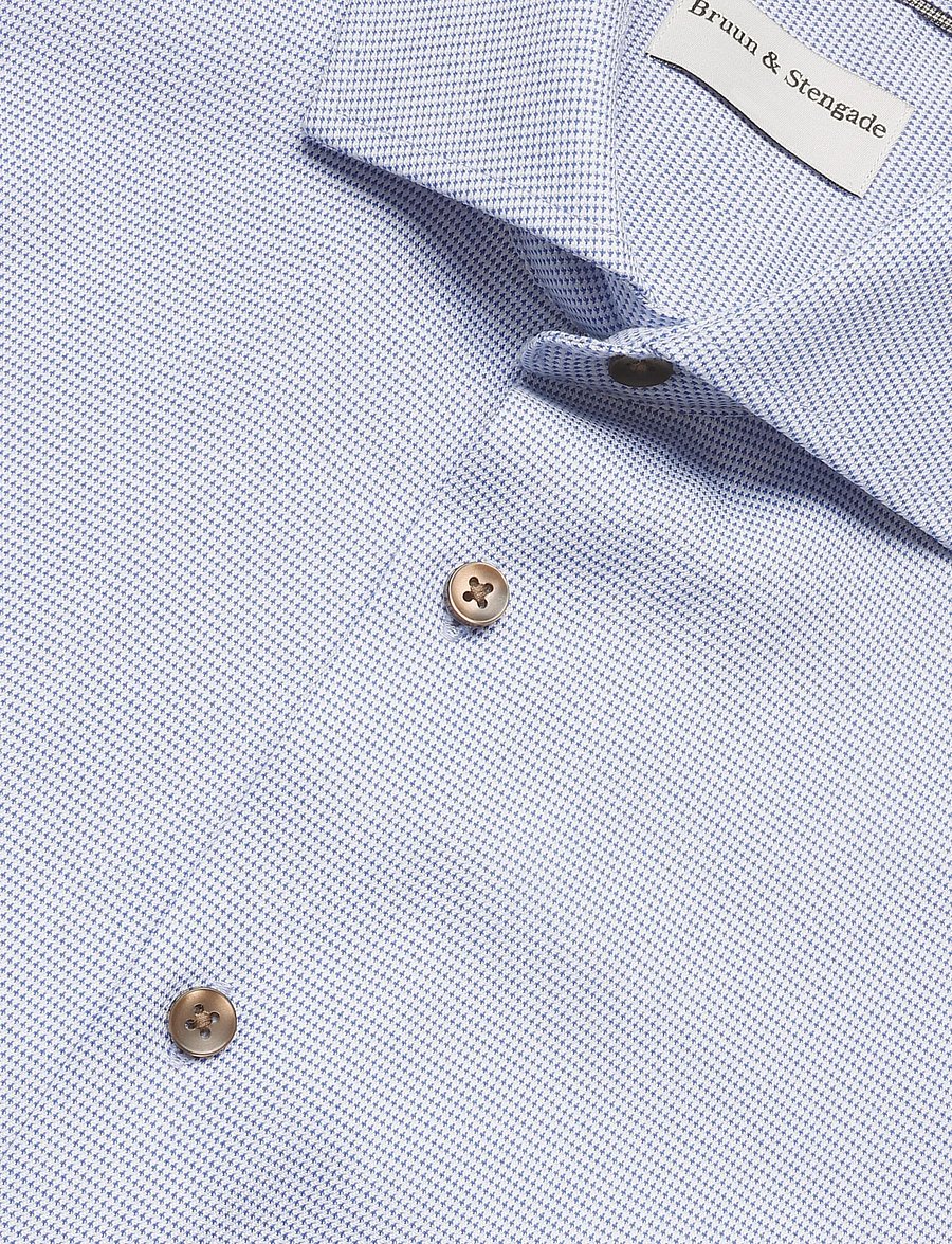 Bruun & Stengade - BS Adler Slim Fit Shirt - kostymskjortor - light blue - 2