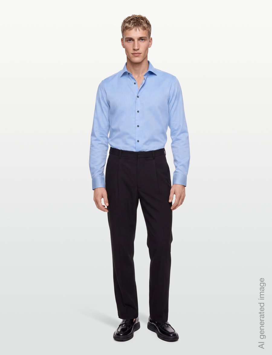 Bruun & Stengade - BS Murakami Slim Fit Shirt - kostymskjortor - light blue - 0