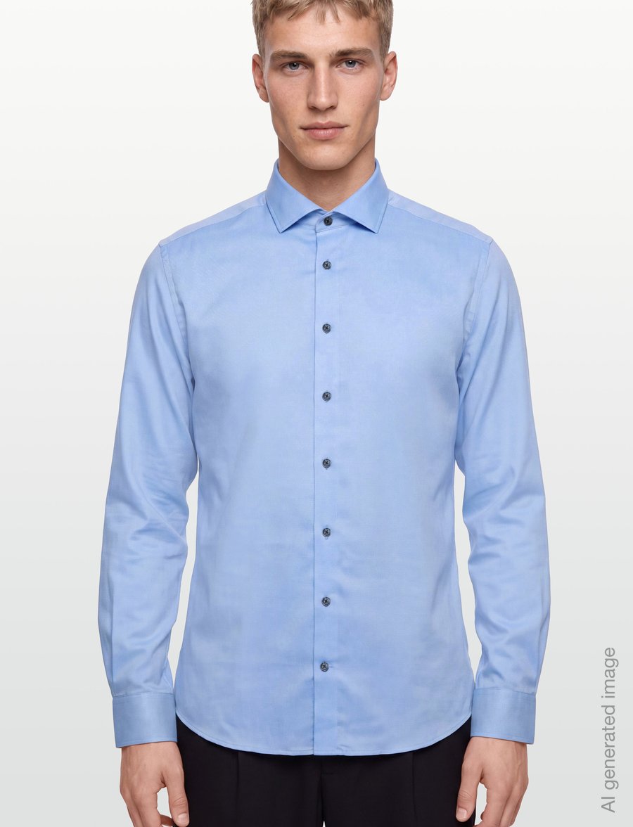 Bruun & Stengade - BS Murakami Slim Fit Shirt - kostymskjortor - light blue - 3