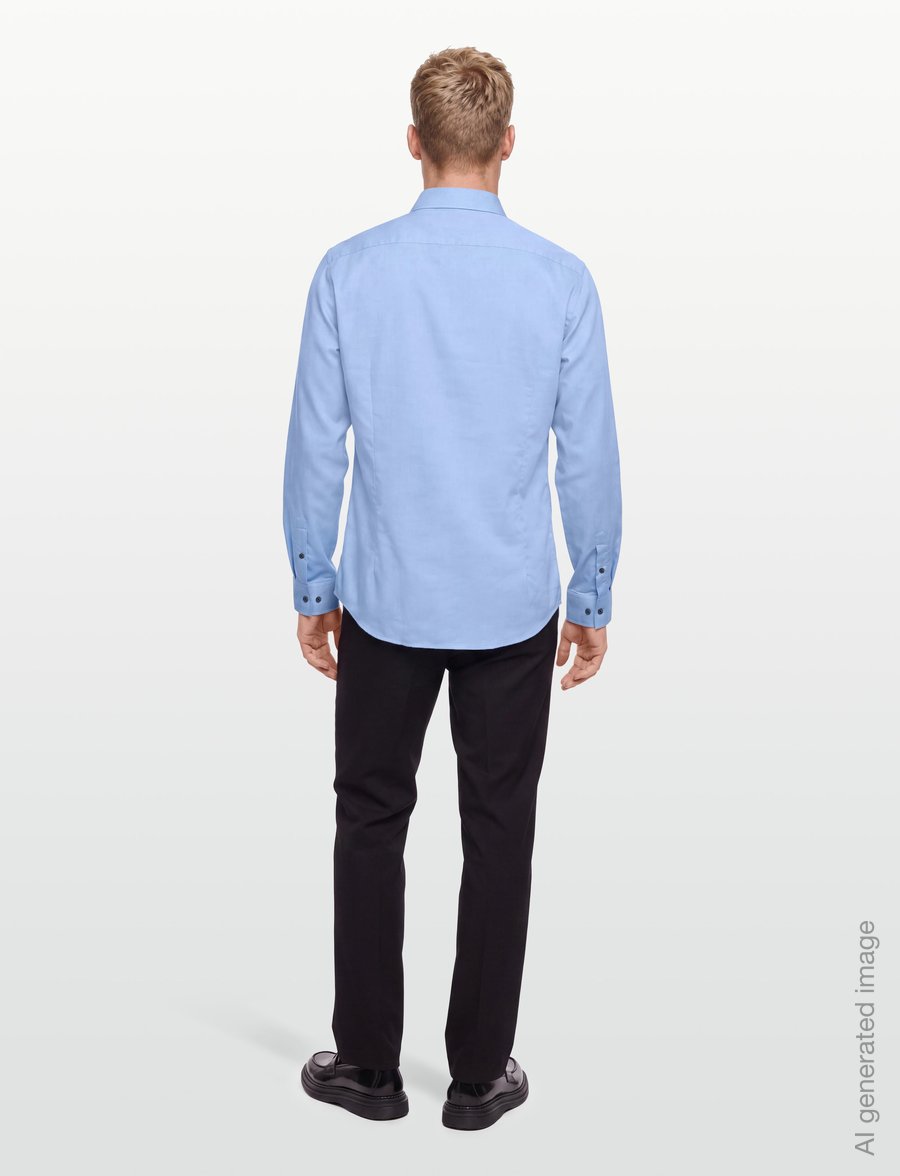 Bruun & Stengade - BS Murakami Slim Fit Shirt - kostymskjortor - light blue - 4