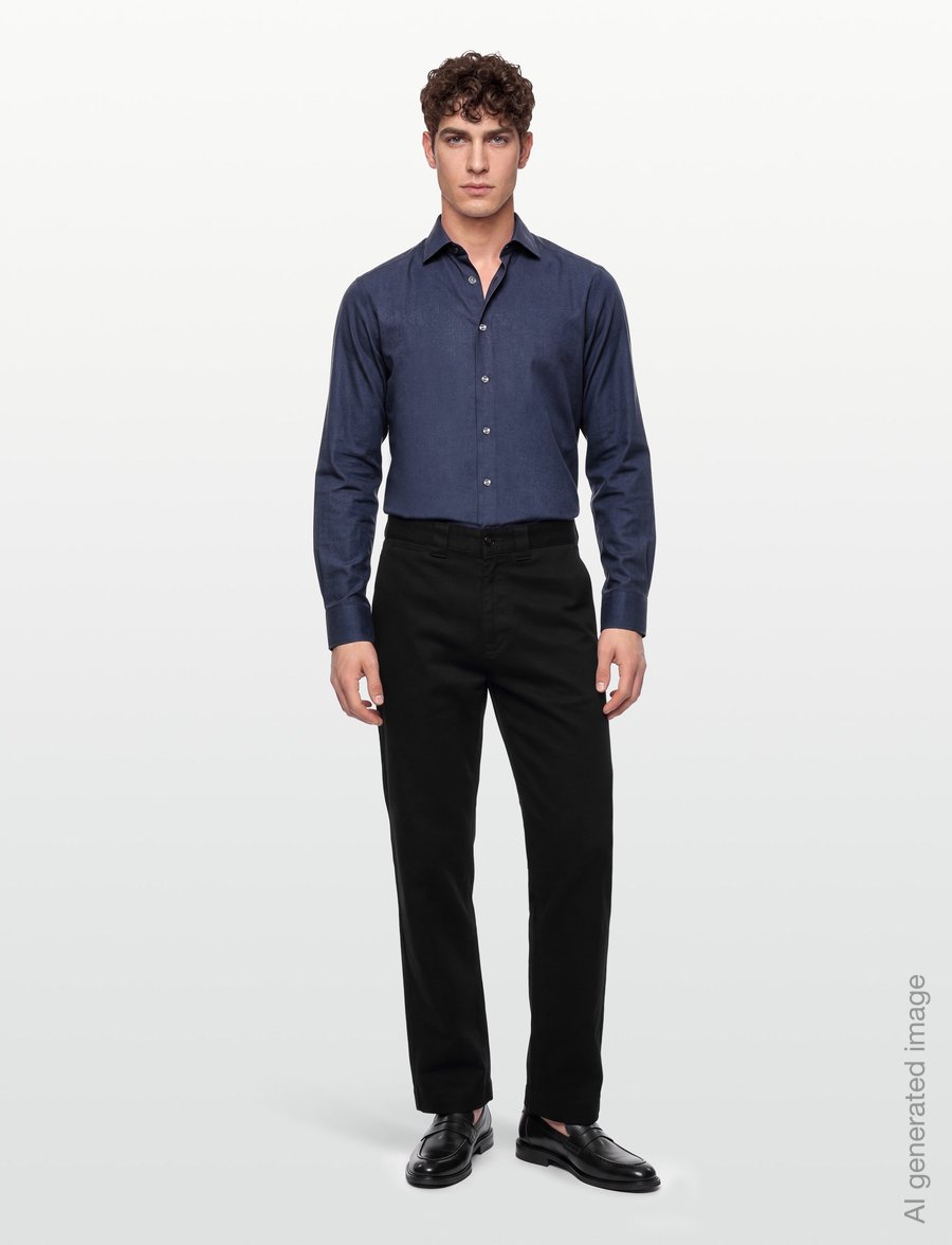 Bruun & Stengade - BS Kinney Slim Fit Shirt - ametlikud särgid - navy - 0