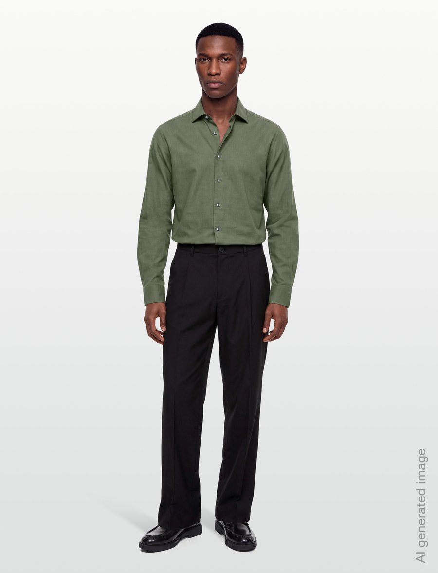 Bruun & Stengade - BS Lindgren Slim Fit Shirt - formelle hemden - green - 0