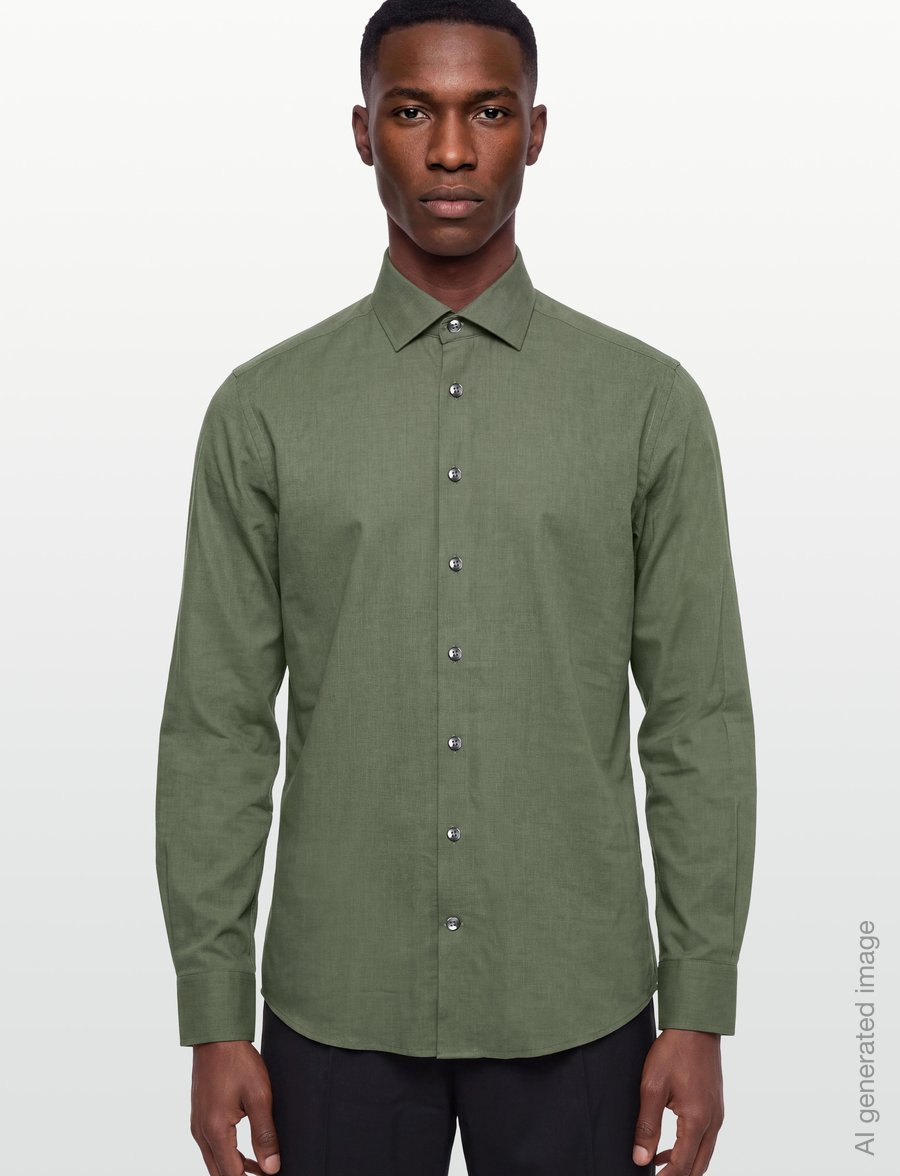 Bruun & Stengade - BS Lindgren Slim Fit Shirt - formelle hemden - green - 3