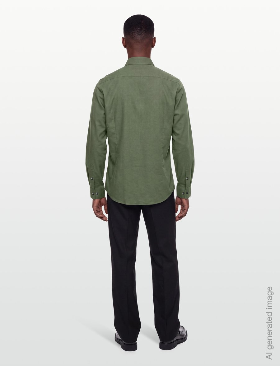 Bruun & Stengade - BS Lindgren Slim Fit Shirt - formelle hemden - green - 4