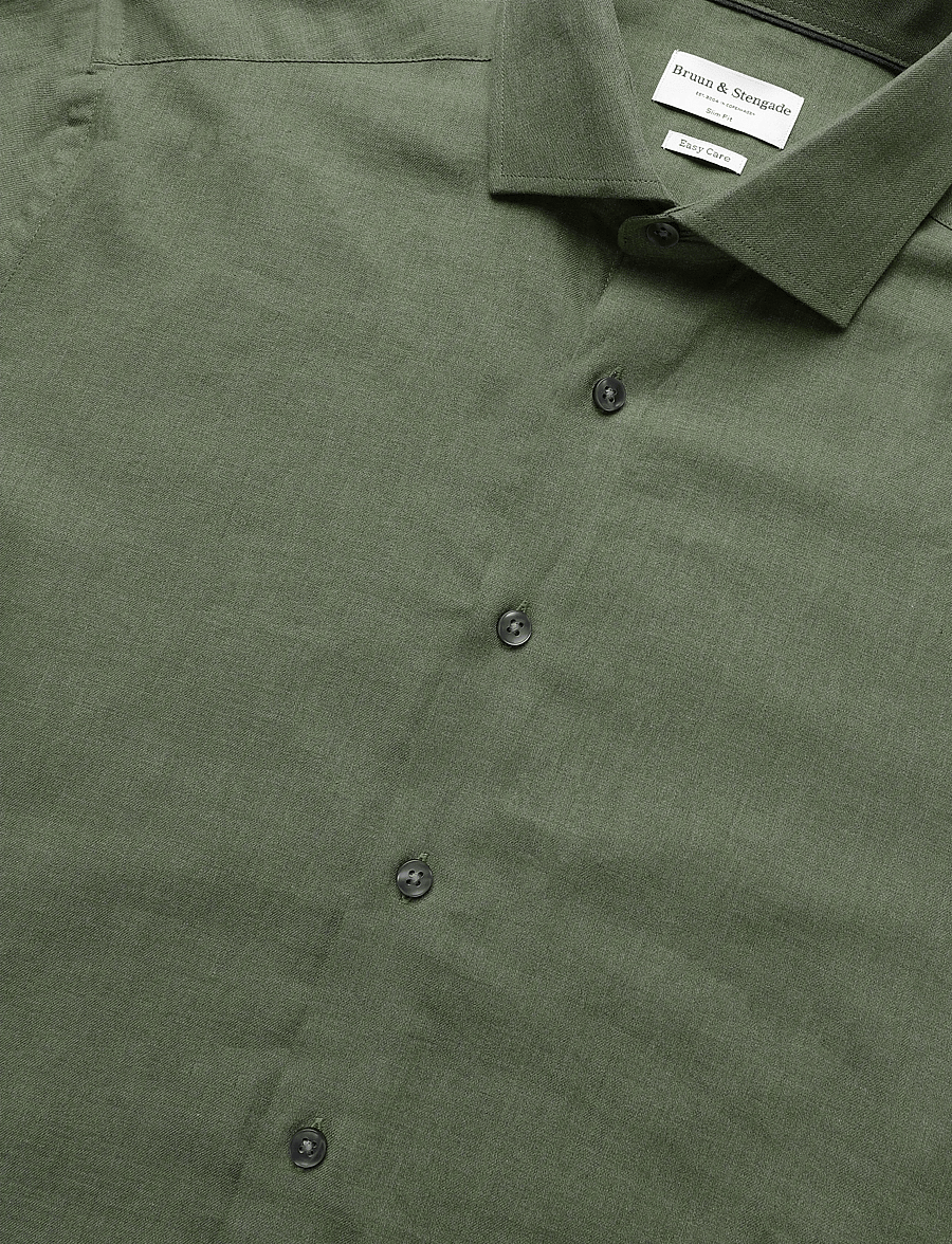 Bruun & Stengade - BS Lindgren Slim Fit Shirt - formelle hemden - green - 5