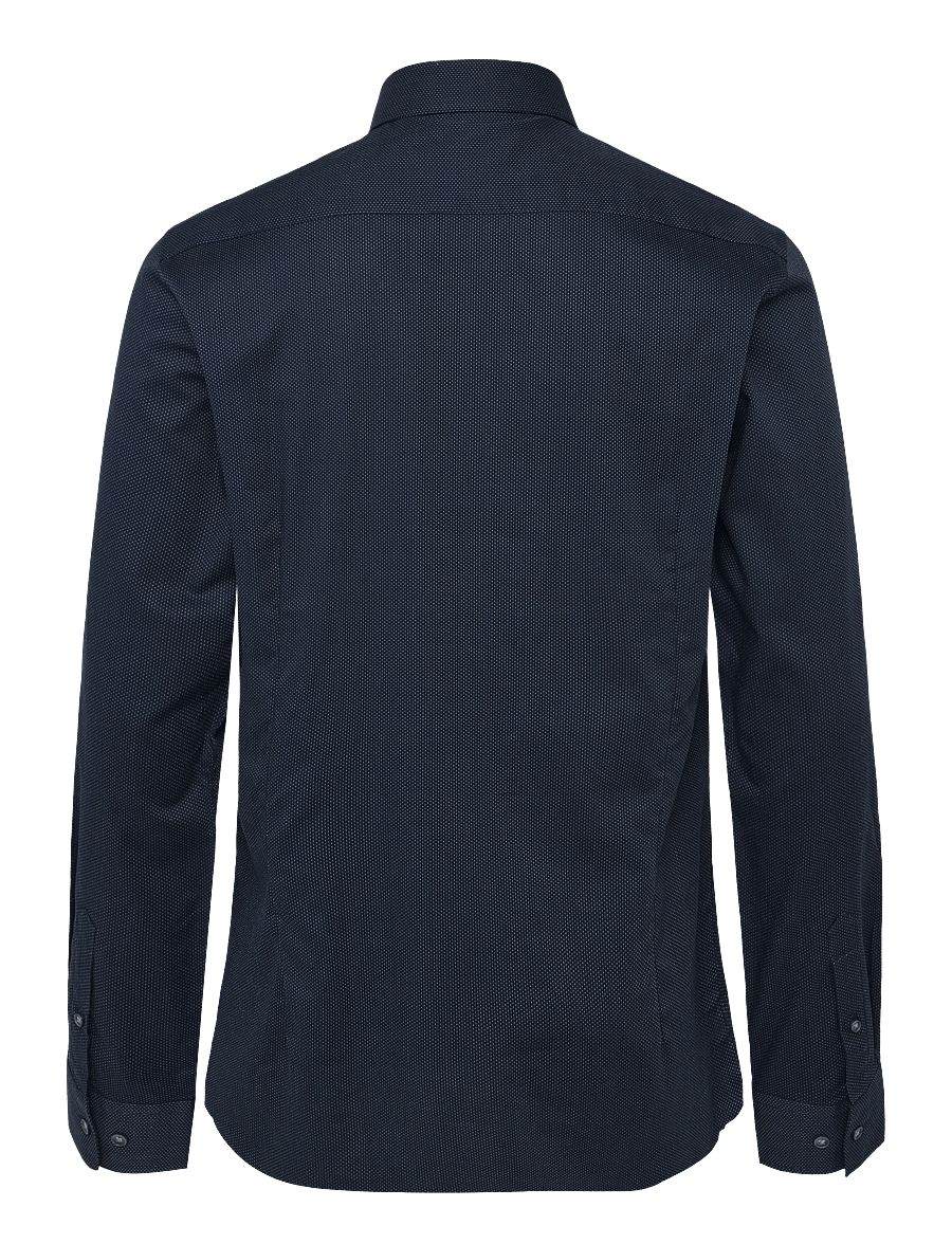 Bruun & Stengade - BS Hay Slim Fit Shirt - ametlikud särgid - navy - 1