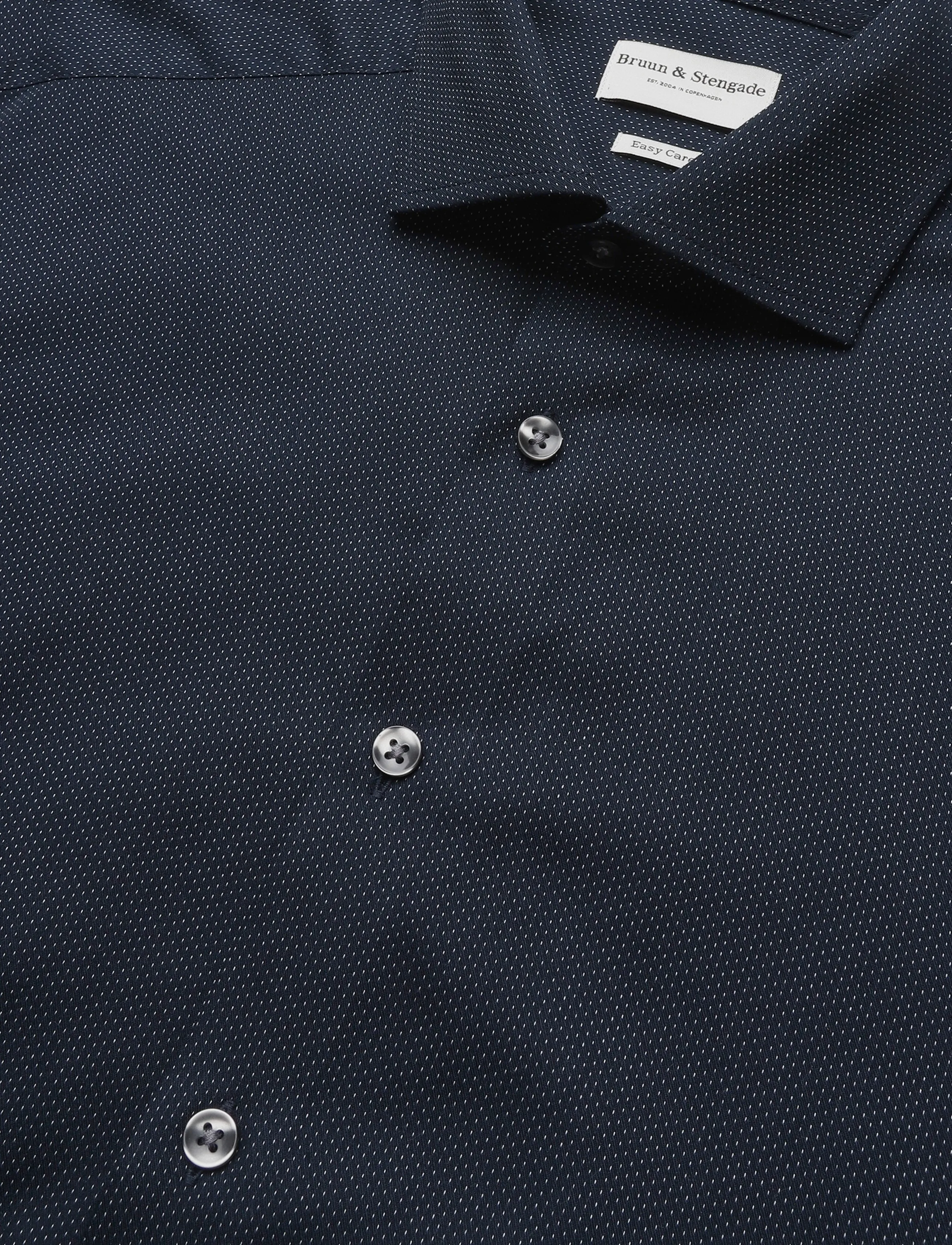 Bruun & Stengade - BS Hay Slim Fit Shirt - ametlikud särgid - navy - 2