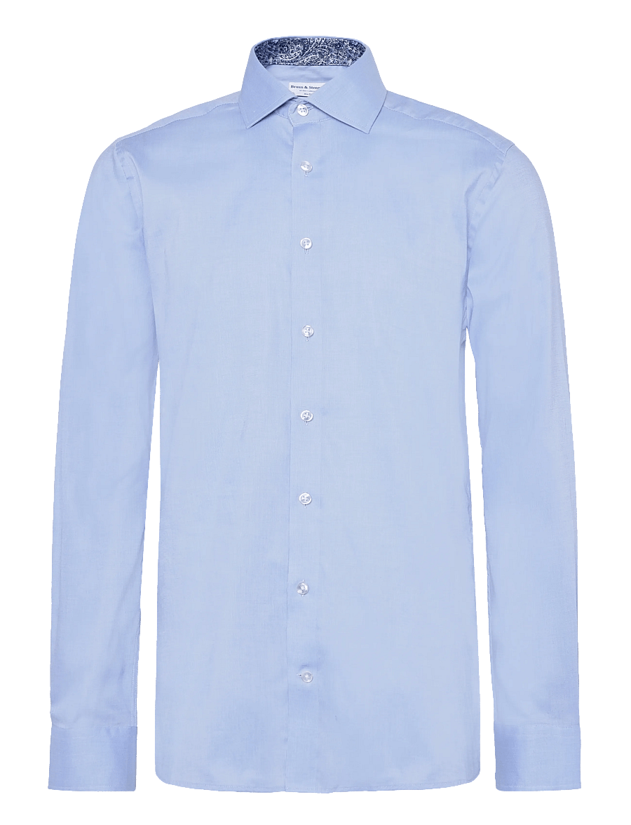 Bruun & Stengade - BS Brunstrom Slim Fit Shirt - kostymskjortor - light blue - 0