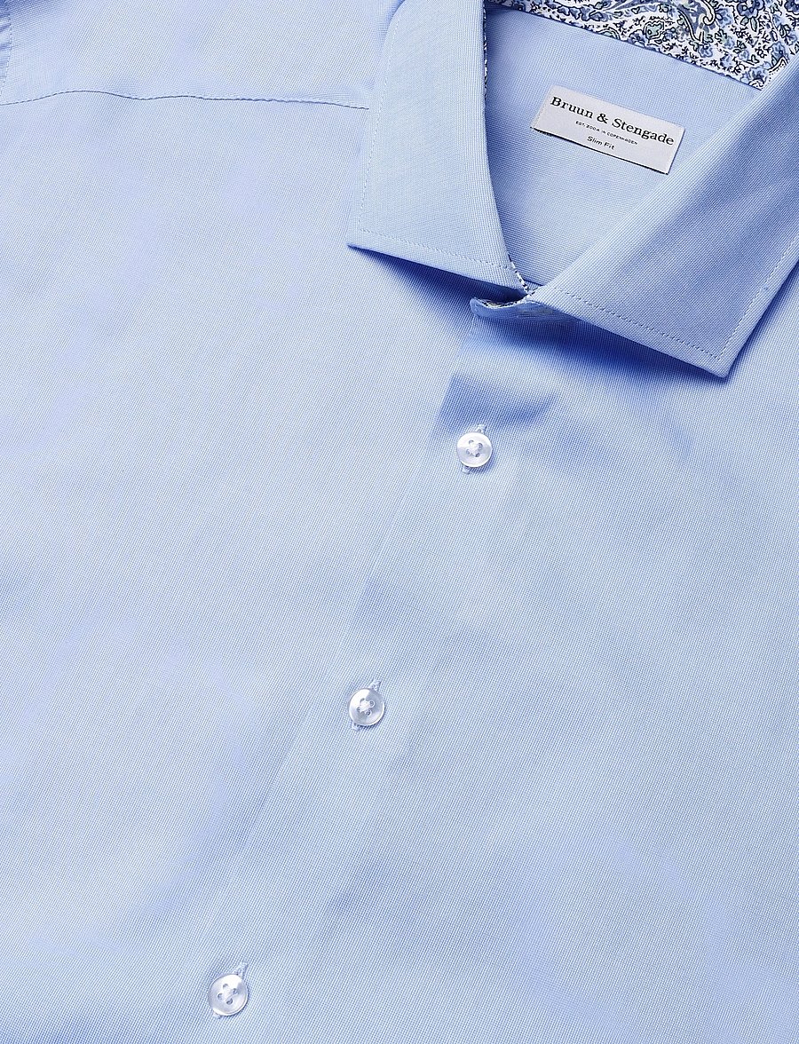 Bruun & Stengade - BS Brunstrom Slim Fit Shirt - kostymskjortor - light blue - 2