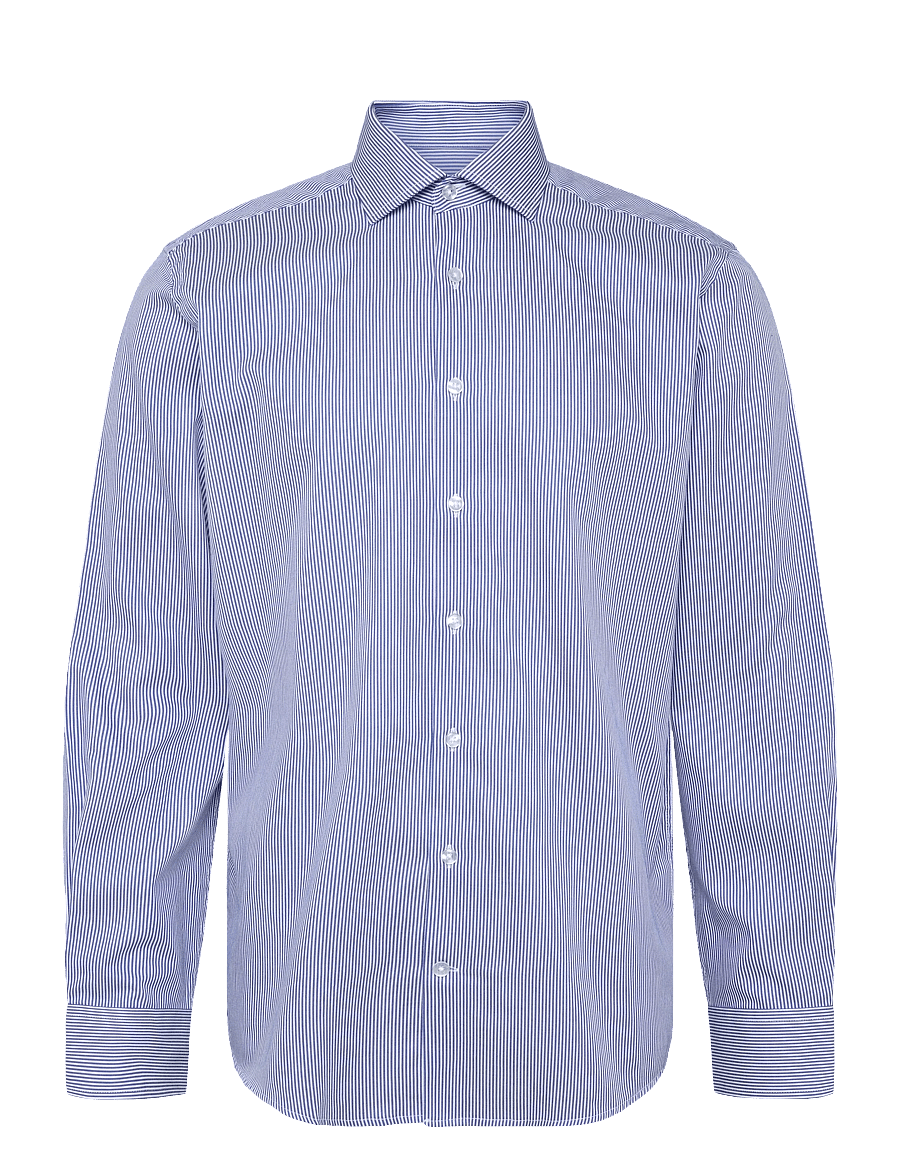 Bruun & Stengade - BS Galdadon Modern Fit Shirt - striped shirts - navy - 1