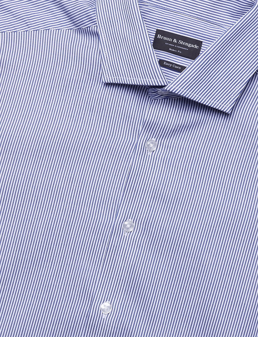 Bruun & Stengade - BS Galdadon Modern Fit Shirt - striped shirts - navy - 5