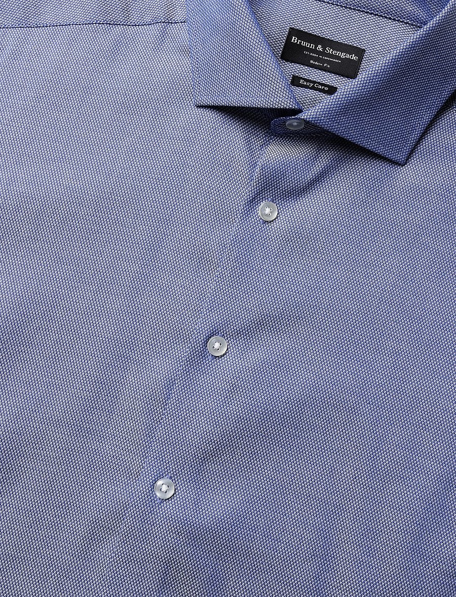 Bruun & Stengade - BS Akutami Modern Fit Shirt - ametlikud särgid - navy - 2