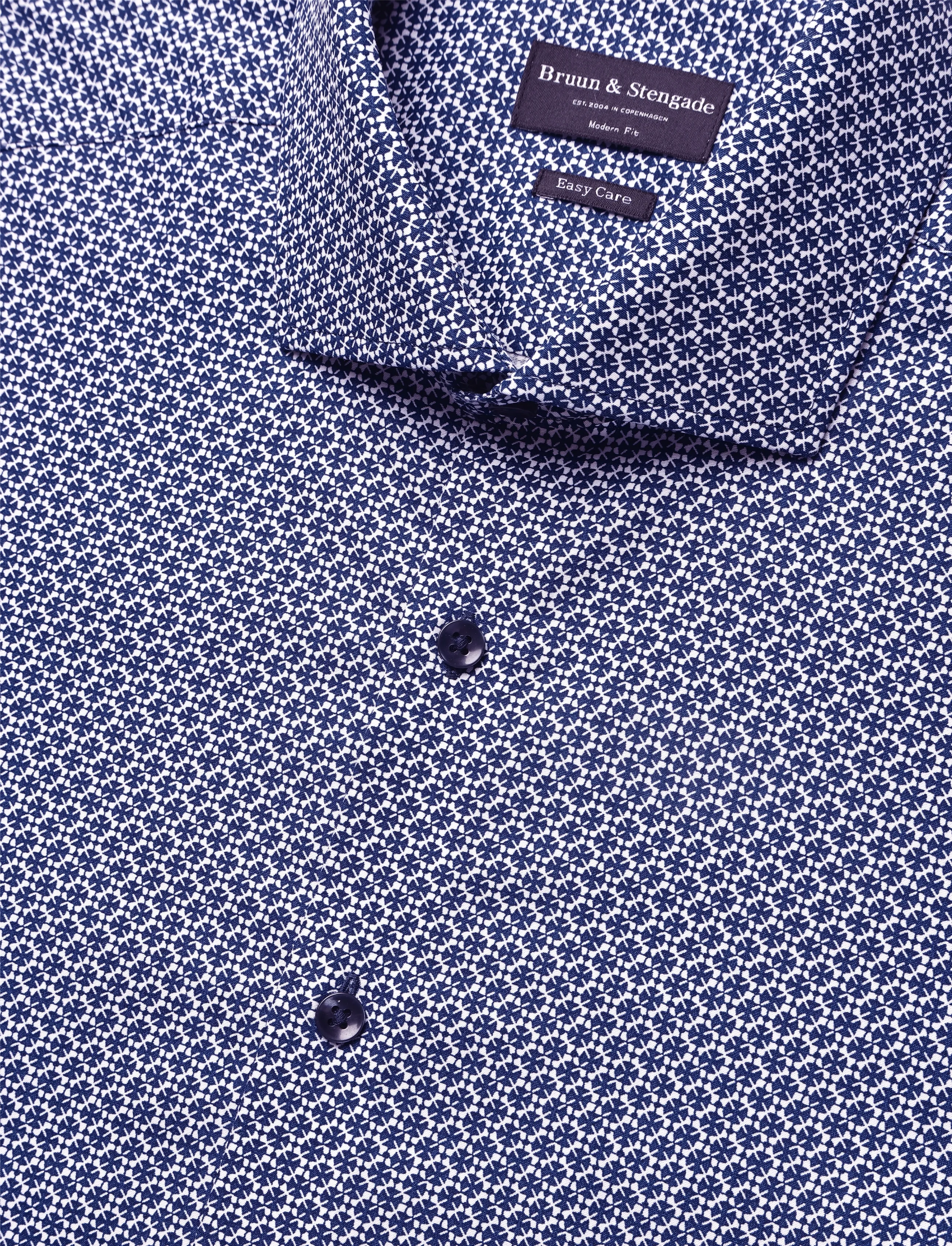 Bruun & Stengade - BS Lemie Modern Fit Shirt - ametlikud särgid - navy - 5