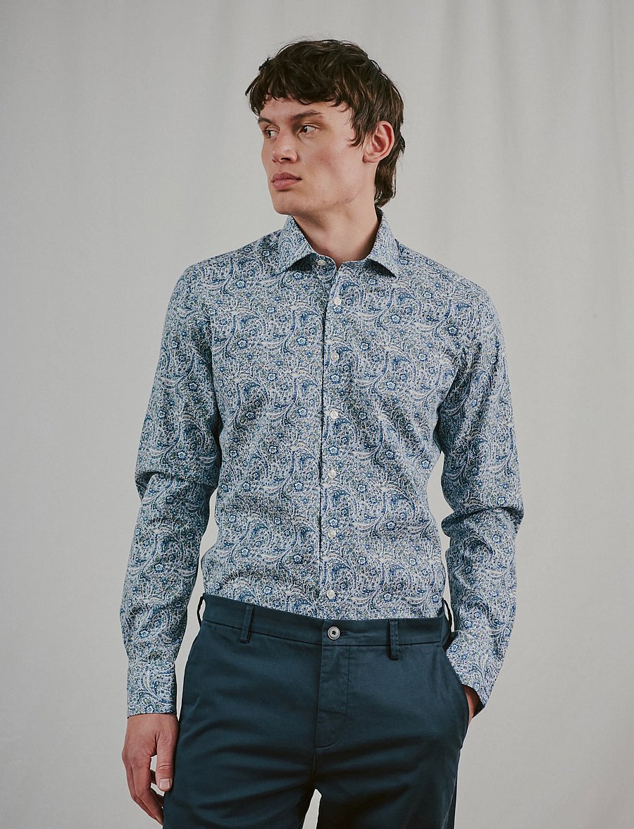 Bruun & Stengade - BS Tolkien Modern Fit Shirt - mustriga särgid - navy - 0