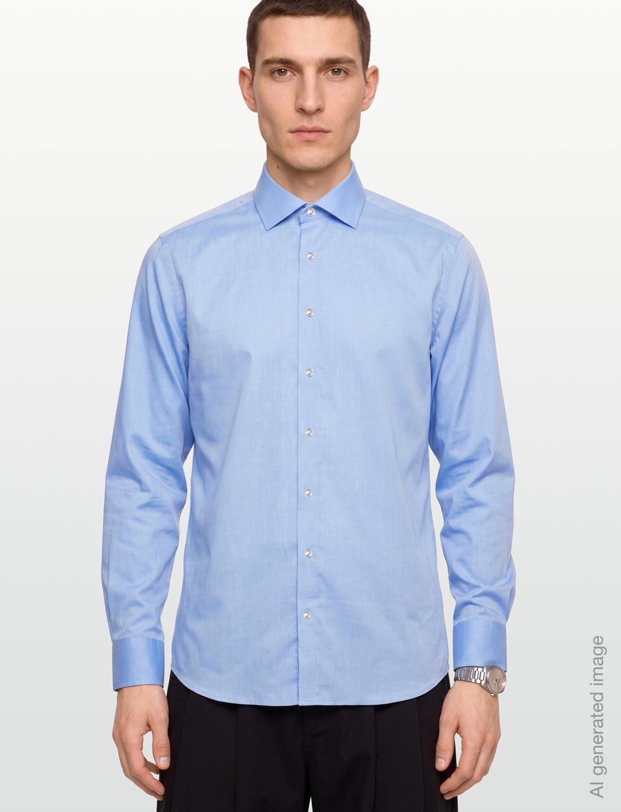 Bruun & Stengade - BS Herge Modern Fit Shirt - kostymskjortor - light blue - 3