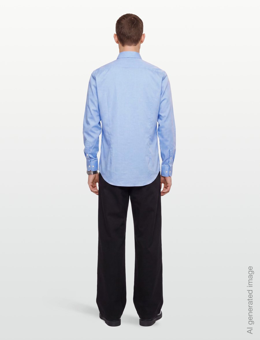 Bruun & Stengade - BS Herge Modern Fit Shirt - kostymskjortor - light blue - 4